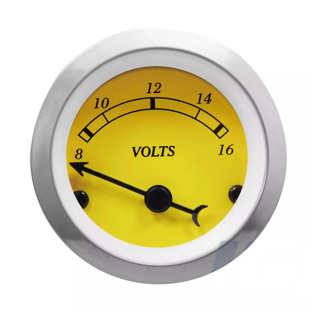 Yellow Face Black Needle - Volt Gauge For Vintage Car